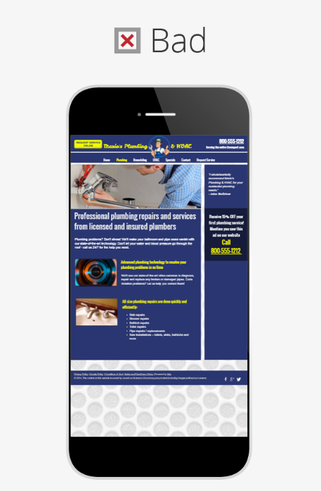 Bad Mobile Web Design